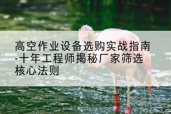 宁河区剪叉式升降机厂家-高空作业设备选购实战指南-十年工程师揭秘厂家筛选核心法则